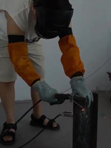 JETTING | 1 Pair PU Leather Welding Sleeves Heat & Flame Resistant Industrial Welding Arm Guards