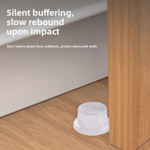 Door Handle Bumper Pad Self Adhesive Transparent Silicone Wall Protector Anti Bump Washable Reusable Door Stopper