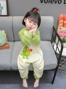 Pure Cotton Baby Sleepwear Long Sleeve Romper Home Clothes for Girls Childrens Clothing Anti-Kick Spring Autumn Kids Onesie