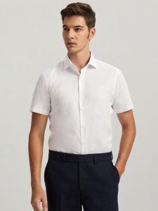 ANOS | Windsor Collar Durable Stretch Short Sleeve Shirt