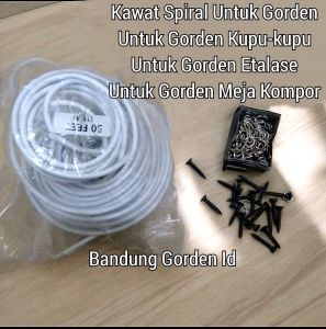 Gorden Serut Buat Etalase warteg Lebar 2 Meter Tinggi 1 meter Vitrase Putih polos transparan