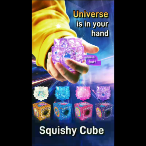KARAFU Diamond Shiny Cube Squishy Squeezy Stress Ball Slow Rebounce Fidget Toy Endless Relaxation Squishy Cube Toys Sensory Toys