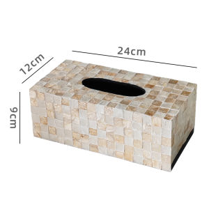 Luxurious Natural Shell Tissue Box Bedroom Bathroom Storage Organizer Creative Napkin Drawer Vietnamese Wood Material European Style