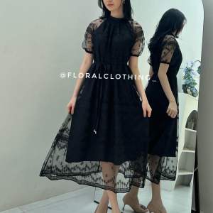 F177 Dress wanita kondangan bridesmaid pesta mewah bahan premium