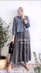 Citra Pakis Fashion: Heliza Set & Desain Fashionable untuk Setelan Wanita Rok Plisket