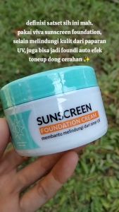 Viva Sunscreen Foundation Cream SPF 50 PA+++ Tahan Air untuk Kulit Normal/Sehat - Paket Tunggal BPOM