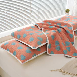 Pure Cotton Long Pillowcase 1.2m 1.5m Double Person Anti-Head Oil Towel Soft Fabric Couples Pillow Cover Extra Long 1.8m