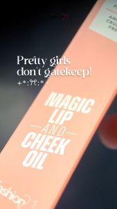 Fashion21 Magic Lip and Cheek Oil (Color-changing Tint Hydrating Lightweight)