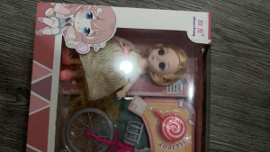 Bộ đồ chơi búp bê kèm xe đạp và phụ kiện thời trang cho bé gái