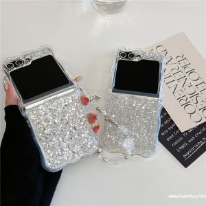 Luxury Glitter Samsung Galaxy Z Flip3/4/5/6 Foldable Screen Phone Case Creative Personalized Bracelet Style Protective Cover