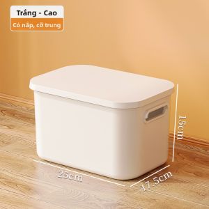 MEIZHUFU | Thùng Lưu Trữ Nhựa cho Đồ Lặt Vặt Mỹ Phẩm Snacks Bàn Làm Việc Ký Túc Xá và Bếp