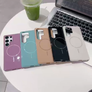 ฝาหลังแม่เหล็กกันกระแทกชาร์จไร้สายสุดหรู เคส Samsung A56 5G S25 Ultra S24 FE S23 Ultra A16 4G A26 A36 5G S24Ultra S23FE เคสโทรศัพท์ซัมซุง For Magsafe Case