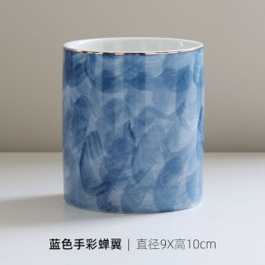 ถังเก็บแปรงแต่งหน้าเซรามิกความจุขนาดใหญ่ กระดานแต่งหน้า ถังแปรง ความรู้สึกหรูหรา ความงาม ความสูง ความสวยงาม