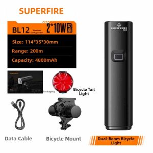 SUPERFIRE | Rechargeable Waterproof High Brightness Bicycle Front Light