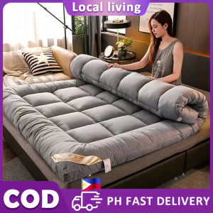 Ready Stock Foldable Matress Thicken 10cm Tatami Topper Mattress Single/Queen/King Tatami velvet Bed