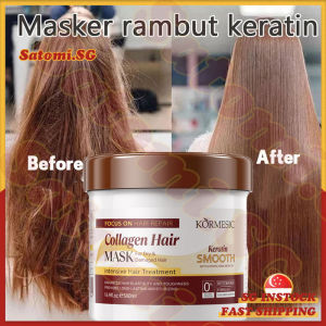 💄SG Stock💄 Korseell collagen hair mask treatment keratin / Hair care Damaged hair treatment / Maca essence repair / 发膜 500ml