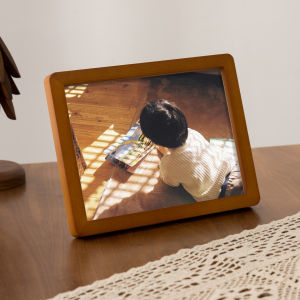 Rounded Walnut Solid Wood Frame 8 Inch