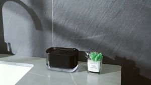 Sincecu 2 in 1 Soap Pump Dispenser With Sponge Holder Automatic Kitchen Press Type Detergent Filling Foam