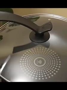 H&A 32cm Non-Stick Pan Diamond Red Frying Pan Kitchen Iron Frying For Gas Stove Induction Cooker Wok