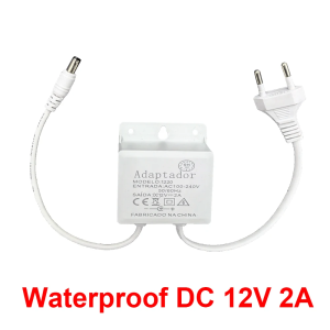 DC 12V 2A Power Adapter EU Outdoor Waterproof Supply Charger Europe Universal Adapter Converter for Camera Router Light Strips