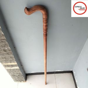 tongkat jalan kayu nagasari model payung bubut C03