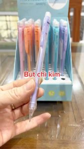 Combo 5 Cây Bút Chì Kim Pastel Deli Ngòi 0.5mm/0.7mm Deli EU502 Bút Chì Bấm Cơ Học Có Đầu Tẩy