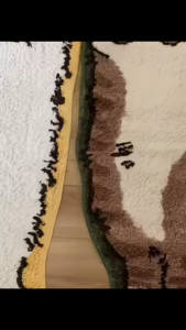 40*120cm Non-slip Soft Faux Cashmere Bedroom Carpet Absorbent Floor Mat Cute Cat Shaped Bedside Rug