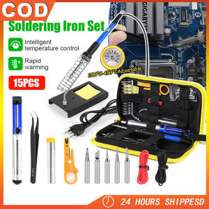 15-in-1 220V Original Soldering Iron Set heavy duty Electronic Iron Kit 200-450°C Adjustable Temperature soldiering iron original set soldering iron complete set soldering iron heavy duty soldering iron with lead wire soldering iron soldering iron