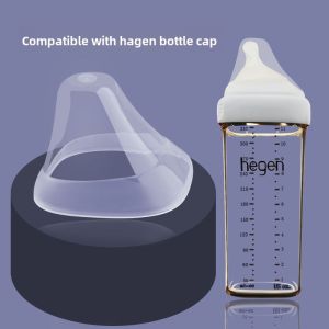 Universal Wide Mouth Baby Bottle Lid Dustproof Transparent Cover for Training Cup Compatible with Hegen Bottle Accessories