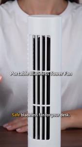 Vertical Bladeless Fan Bladeless Save Space 5V 0.5A 2.5W Tower Fan 2 Gears for Office