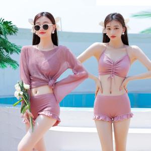 YANWANMI | Elegant Stylish Conservative Cover Stomach Three-Piece Bikini