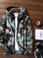 Outdoor Sports Windbreaker Men's Camouflage Hooded Jacket Quick Dry Breathable Waterproof Youth Student Top Couple's Shirt. 