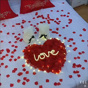 Homepeasl® Artificial Rose Petals 100 pieces Simulated Petal Hand-scattering Flowers in Blue Red White Pink for Wedding Decoration