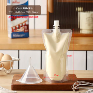 ปิดผนึกถุงบรรจุภัณฑ์สําหรับนมถั่วเหลืองและของเหลว สีครีม 250ml 500ml ใช้ในบ้านทิ้งครัวเบเกอรี่ Diy Pastry กล่อง