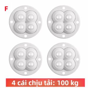 4 Bánh Xe Đa Năng Cho Đồ Nội Thất Có 2/3/4 Hạt Thép Không Gỉ Tự Dính 360 ° Khả Năng Chịu Tải Xoay Lên Đến 100Kg