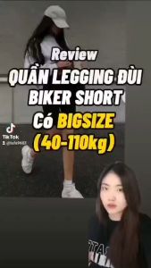 Quần Legging ĐÙI biker short Có big size 96KG vải thun Dày đẹp so với thị trường  thiết kế 2 túi trước hai túi sau