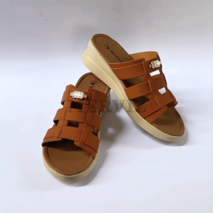 Merviz - Sandal Slop Wanita Wedges Sendal Wanita Ibu ibu Model Terbaru Trendy Kekinian