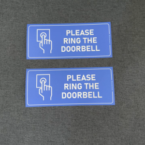 Please Ring the Doorbell. Premium Sticker Sign Notice Signage. Press Door Bell Button. Tekan Loceng Pintu.