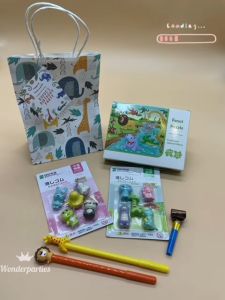 (Ready stock in Selangor) Wonderparties Animal Theme School kids Birthday Party Gift Set/Souvenirs/Doorgifts/prize for competition/customized name cards/Pek hadiah hari jadi budak sekolah动物主题式儿童生日伴手礼