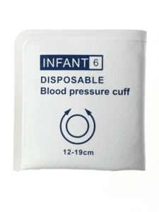 6ขนาดหลอดเดี่ยวแบบใช้แล้วทิ้งข้อมือวัดความดันโลหิตนิบพีข้อมือผ้านอนวูฟเวนปลอก Bp สำหรับการตรวจสอบผู้ป่วย Edan Biolight