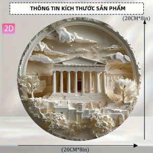 CIFbuy | Biển Hiệu Treo Tường Bằng Nhôm Phong Cách Hy Lạp 2D 787x787 Inch Tấm Kim Loại Trang Trí Cho Vườn Nhà Bếp Quán Bar Quán Cà Phê