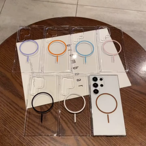 【FN】เคส S25 ultra วงกลมละเอียด magnetic  สำหรับ Samsung Galaxy S25 S24 S23 S22 S21 Ultra plus A54 A26 A56 A36 A16 A15 A55 A35 เคสใส PC เคสโทรศัพท์ชาร์จไร้สาย