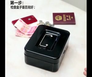 Hộp để đồ cá nhân bằng sắt trang bị khóa số giúp để tiền đồ trang sức đồ cá nhân rất an toàn loại 20x16x9cm