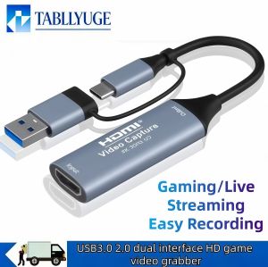USB 3.0 2.0 Video Capture Card HDMI-compatible to USB Type-C Game Grabber Record For Switch Xbox PS4/5 Live Broadcast