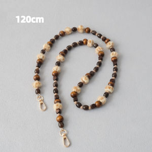 โซ่สะพายไหล่แฟชั่นใหม่สำหรับผู้หญิงสายโซ่น่ารักอะคริลิคสร้้อยลูกปัดสีน้ำตาลอุปกรณ์เสริมถุงสายถุงอุ่นหรูหราสำหรับฤดูหนาว