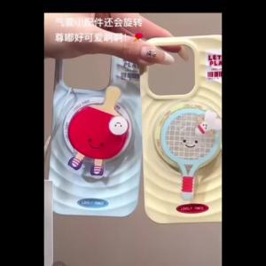 Feather table tennis magnetic suction bracket wave magnetic suction case for iPhone 11 12 13 14 15 Pro Max Plus Anti drop magnetic soft cover casing for iPhone14Promax case