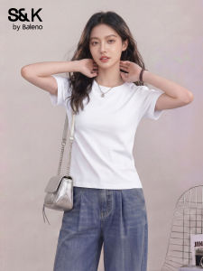 BALENO | White Slim Fit Short Sleeve T-Shirt Summer New Fashion