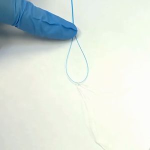 35Pcs/Set Dental Floss Threaders Needle Tooth Brackets Wire Holders Between Orthodontic Bridges Traction Braces Blue Color