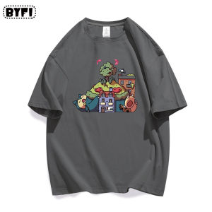 Bandai | Pok É Mon Monster Collaboration Cartoon Q-version Short Sleeved T-shirt with Cotton Half Sleeves for Men and Women