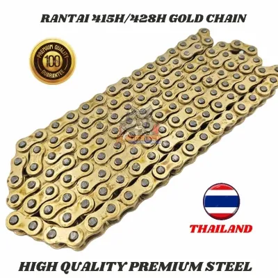 RANTAI MOTOR 428 WARNA GOLD THAILAND UKURAN 106 112 120 130 COCOK SEMUA MOTOR